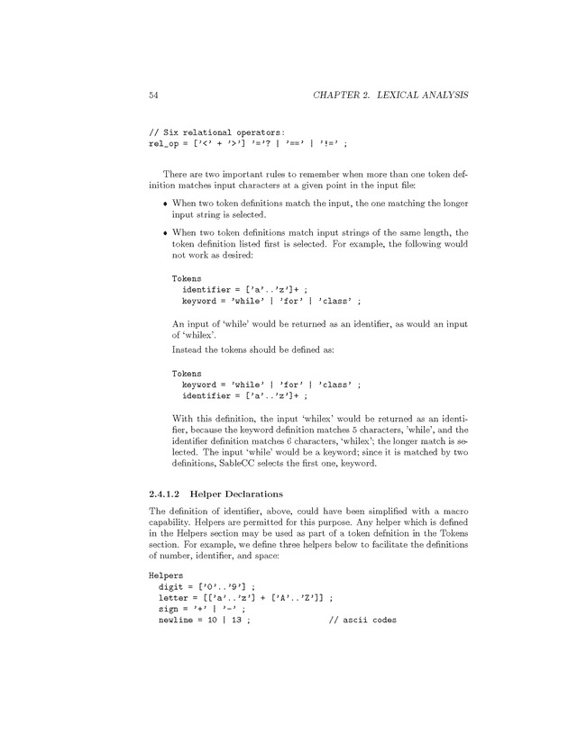 Compiler Design: Theory, Tools, and Examples - Page 54